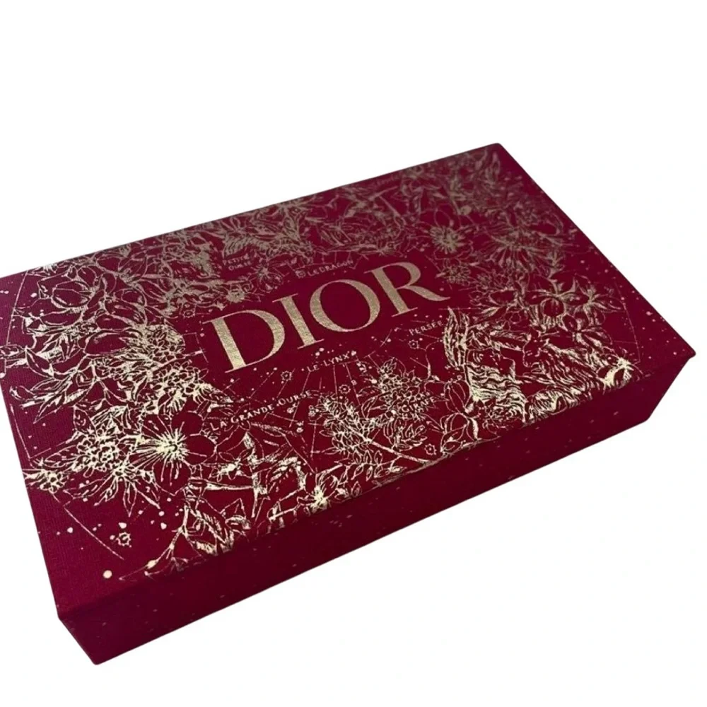 New Dior Red and Gold VIP Hard Jewelry Case w/ Removable Lipstock Tray